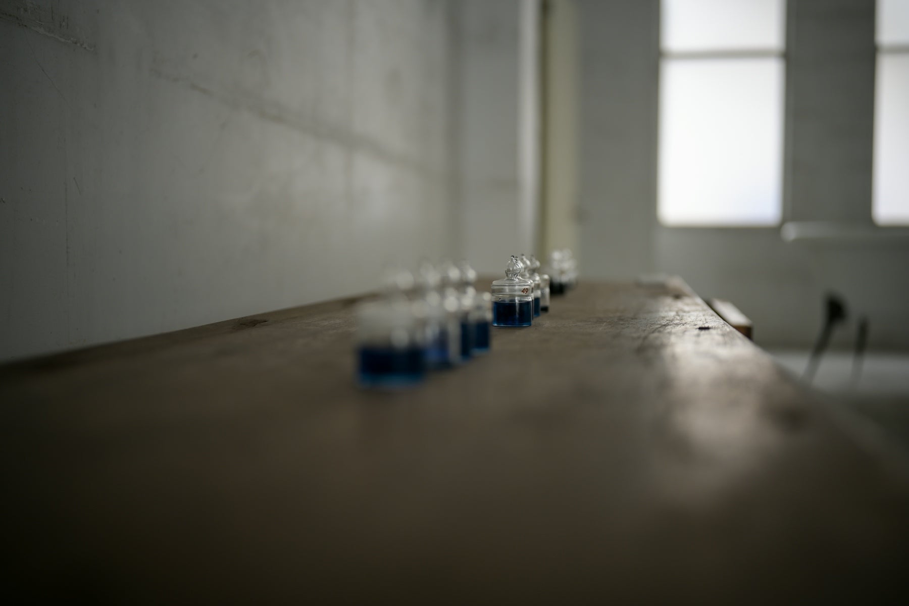 a group of plastic bottles on a table